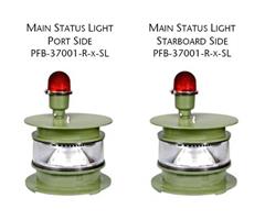 PSL-35001-R-1-2B-2R Point Lighting Corporation  Status Light System PSL-35001-R-1-2B-2R 120vAC CAP 437 Red, 2 Main+2 Rep. Lights